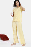 Zivame Batik Bae Knit Pyjama Set - Minion Yellow — thumbnail 4